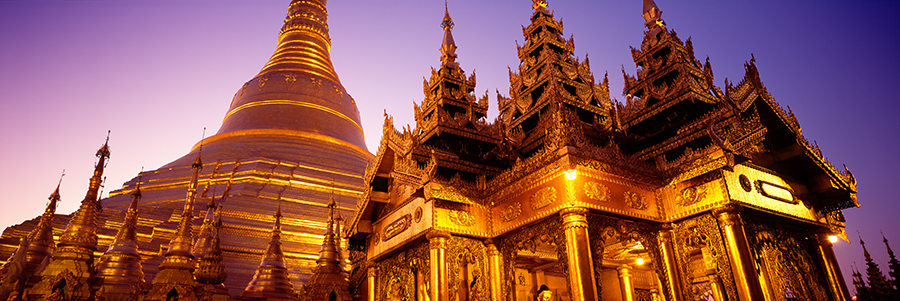 AS80-Shwedagon Pagoda at dusk,Yangon, Burma