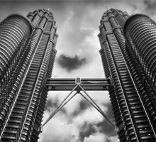 BW96-Petronas towers, Kuala Lumpur, Malaysia