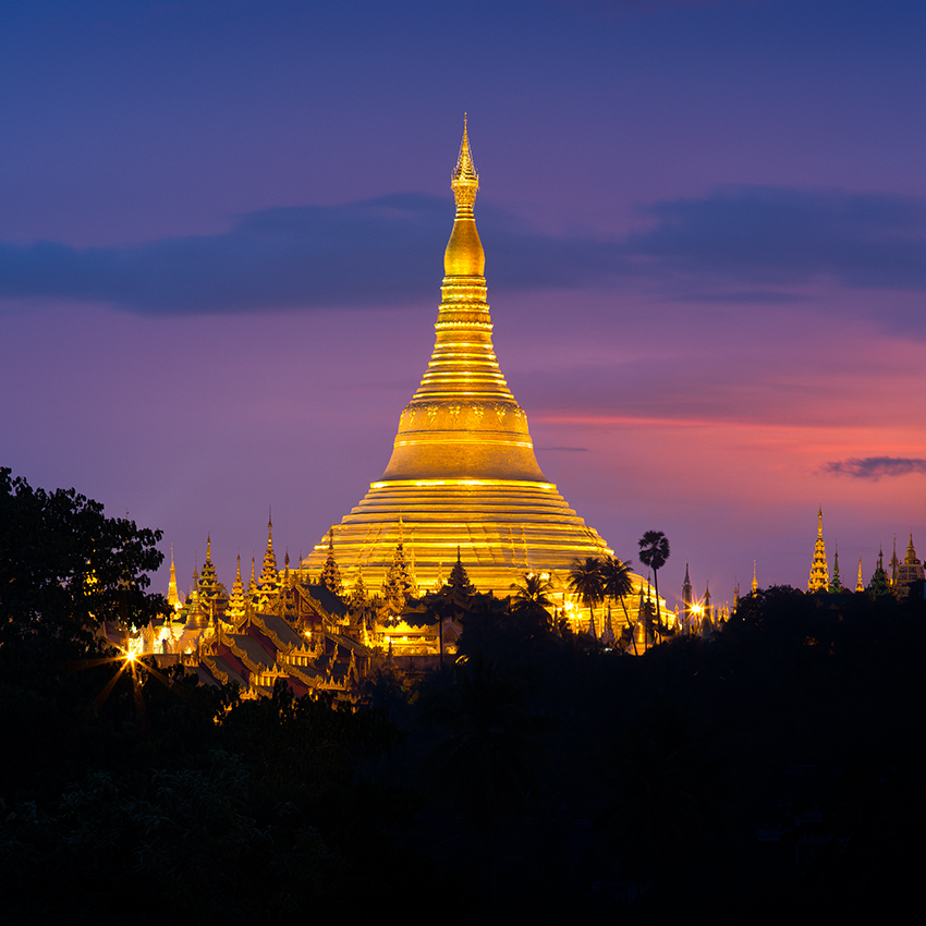 AS82-Shwedagon at sunset, Burma